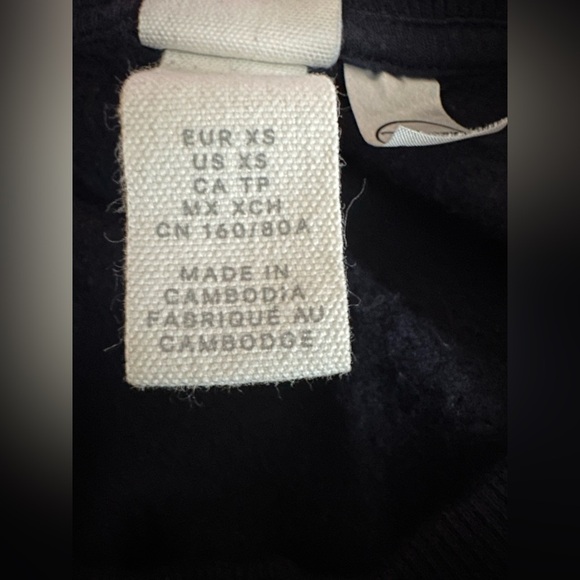 H&M Disney Mickey & Minnie Mouse Holiday Sweatshirt Navy Blue XS - Picture 7 of 8